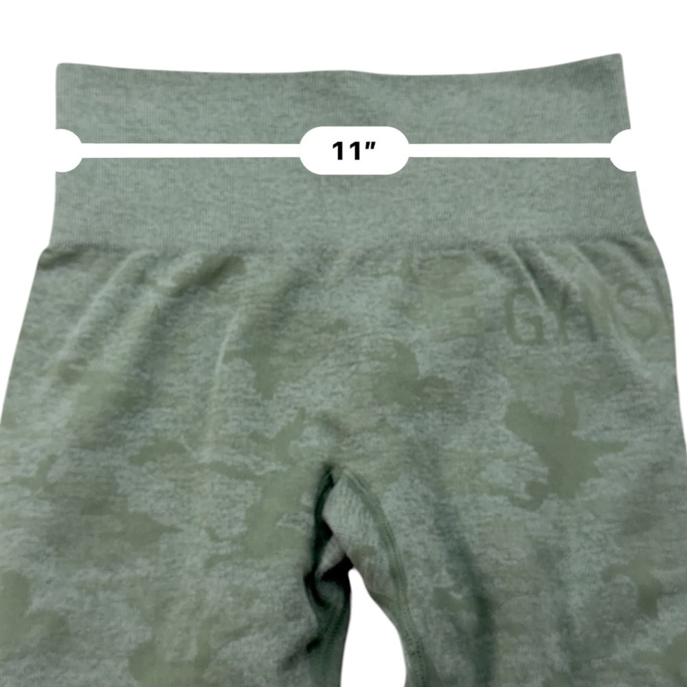 Gymshark Womens Adapt Camo Seamless Leggings Sage Green High Waist Scrunch Bum S - Picture 10 of 10